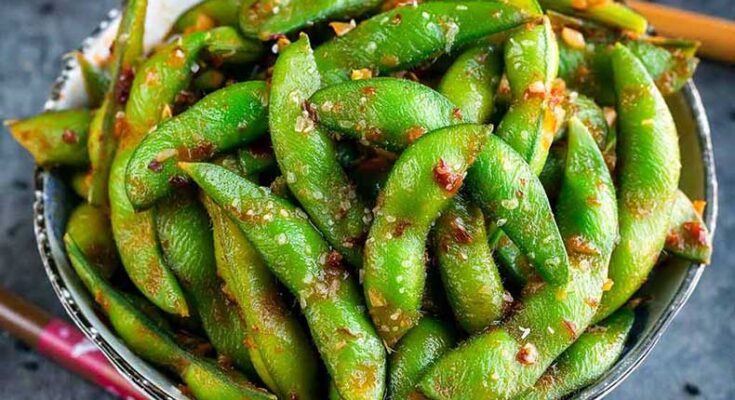 Spicy Edamame Snack with Soy & Sesame Sauce