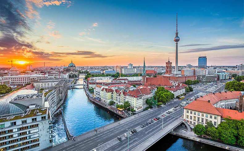 One-third of Berlin is covered in forestry, botanical gardens, and parks, streams, waterways and lagoons